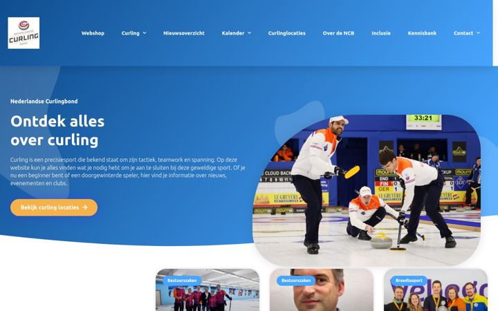 Screenshot of curling.nl