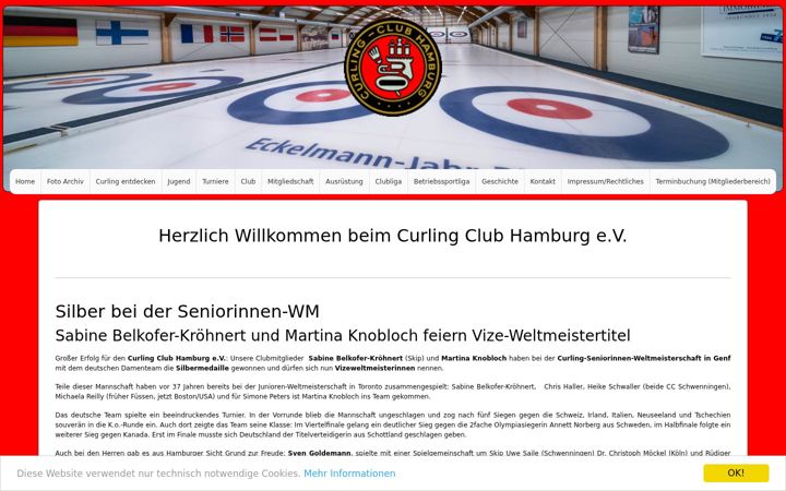 Screenshot of curlingclub.hamburg