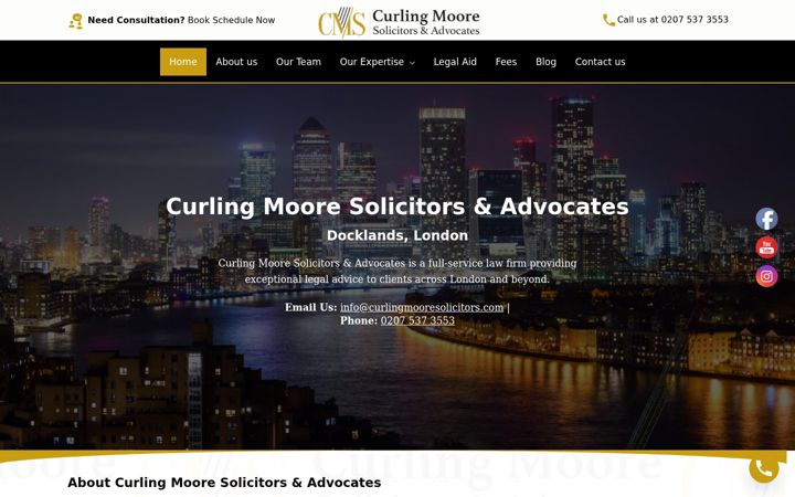 Screenshot of curlingmooresolicitors.com