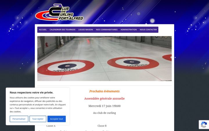 Screenshot of curlingpa.com