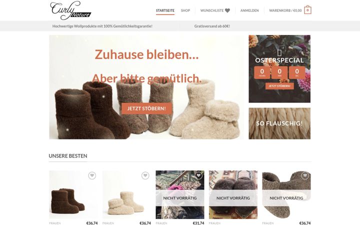 Screenshot of curly-nature.com