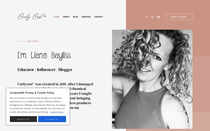 Screenshot of curlycast.co.uk