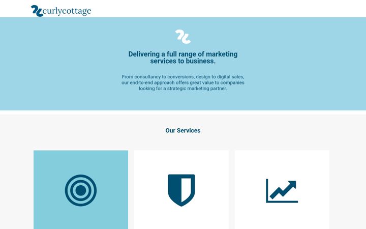 Screenshot of curlycottage.com