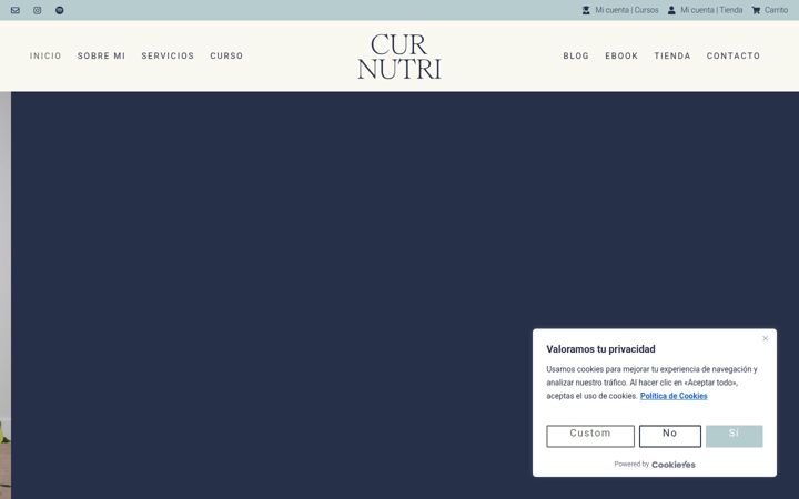 Screenshot of curnutri.com