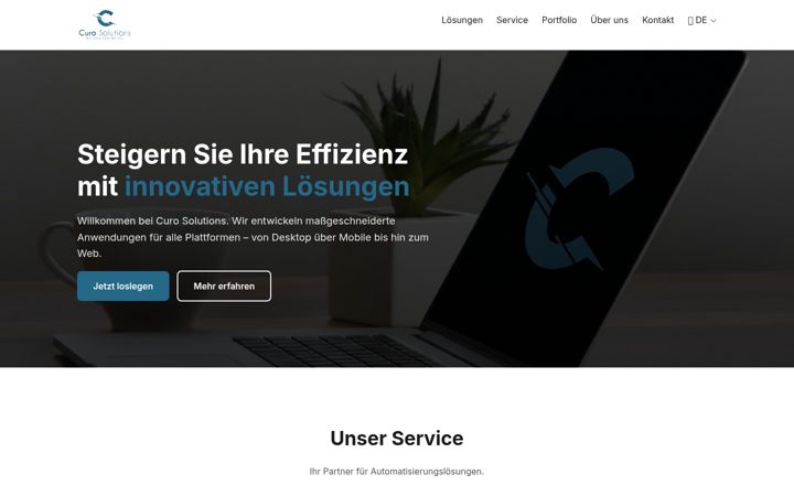 Screenshot of curo-solutions.de
