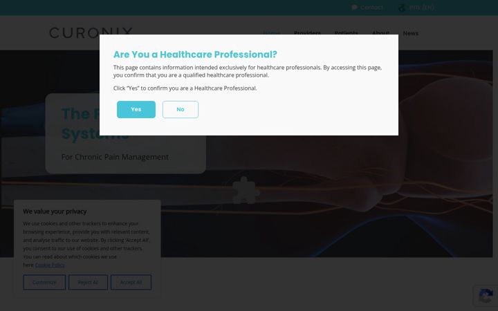 Screenshot of curonix.com