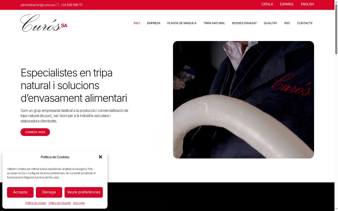 Screenshot of the consent banner shown before any interaction