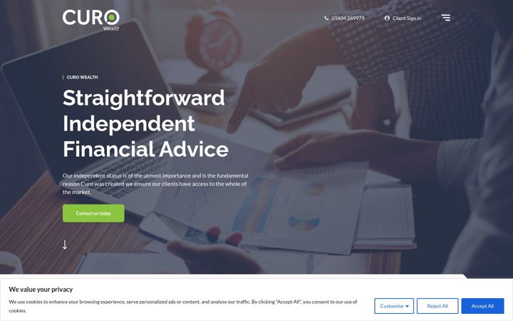 Screenshot of curowealth.com