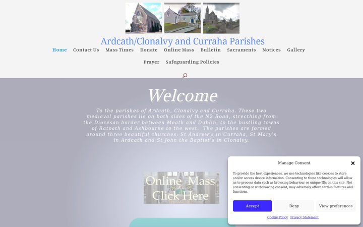 Screenshot of currahaparish.ie