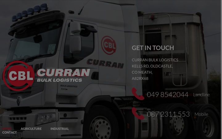 Skærmbillede af curranbulklogistics.ie