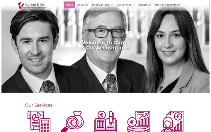 Screenshot van curranco.ie