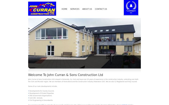 Screenshot of curranconstruction.ie