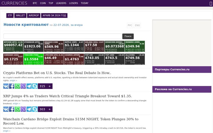 Screenshot of currencies.ru