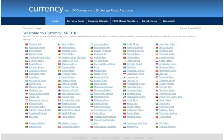 Screenshot of currency.me.uk