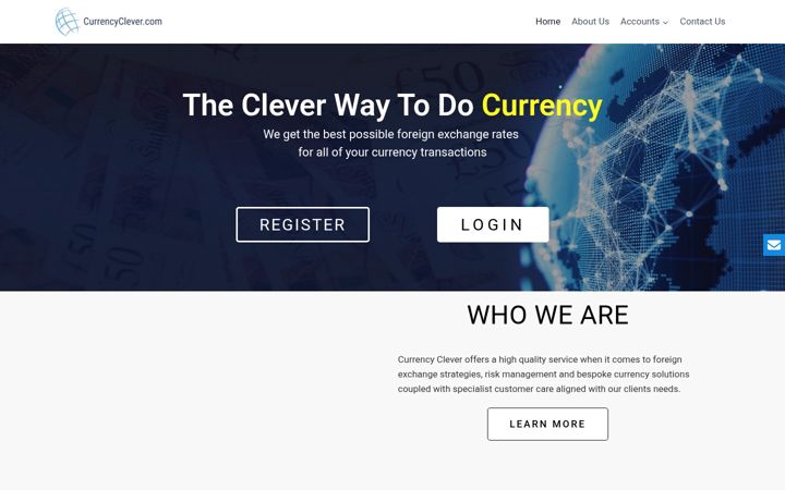 Screenshot of currencyclever.com