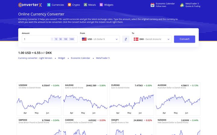 Screenshot of currencyconverterx.com