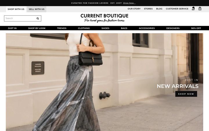 Screenshot of currentboutique.com