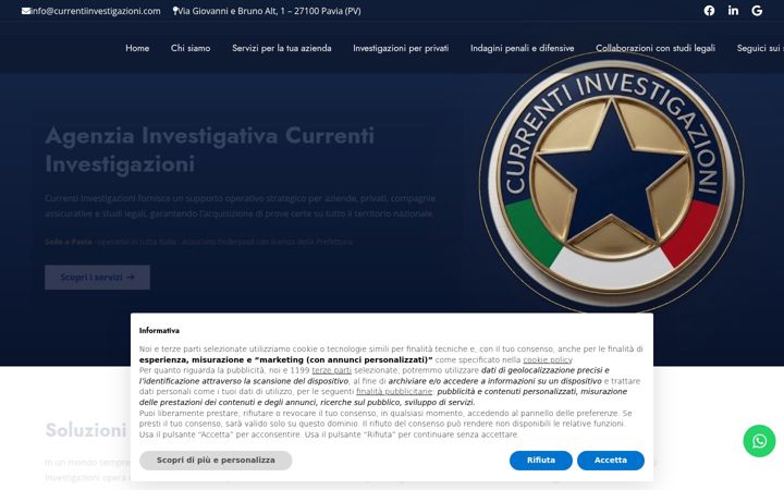 Screenshot of currentiinvestigazioni.com