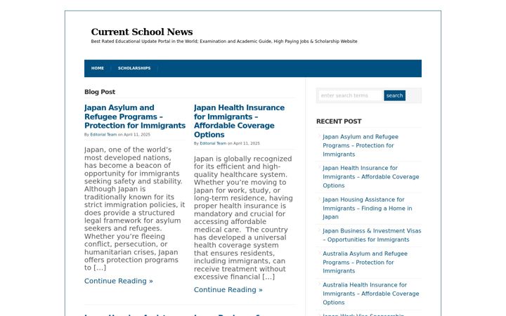 Screenshot di currentschoolnews.com