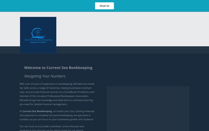 Screenshot of currentseabookkeeping.ca