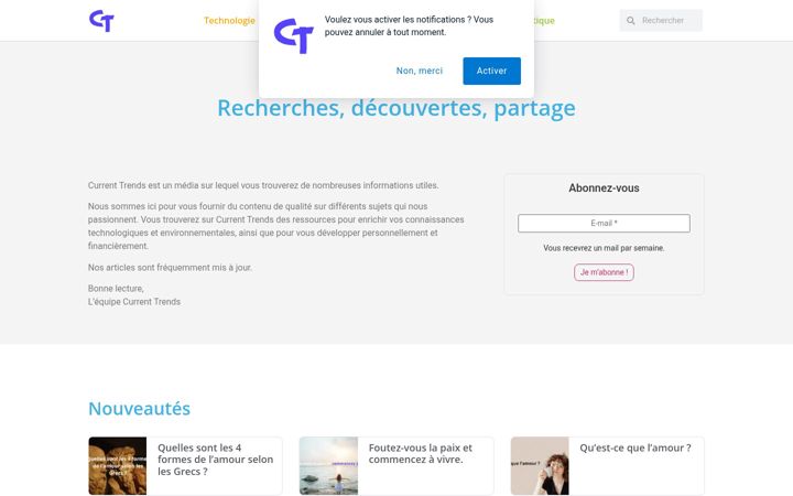 Screenshot of currenttrends.fr