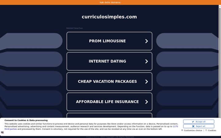 Screenshot of curriculosimples.com