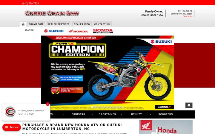 Posnetek zaslona curriechainsaw.net