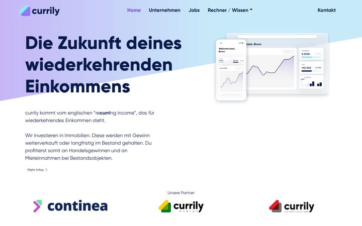 Screenshot of currily.com