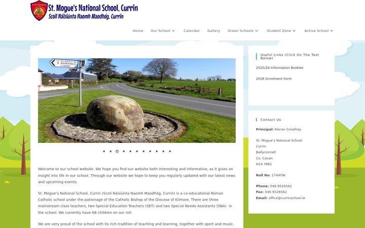 Screenshot of currinschool.ie