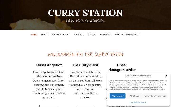 Screenshot of curry-station.com