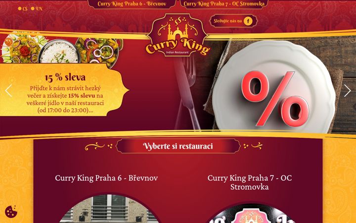 Skärmbild av curryking.cz