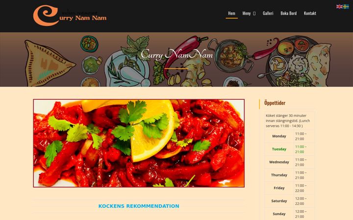 Screenshot of currynamnam.eu