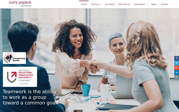 Screenshot of currypopeck.com