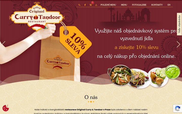 Skärmbild av currytandoor.cz