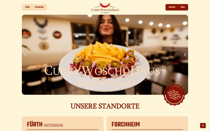 Screenshot of currywoschdhaus.de