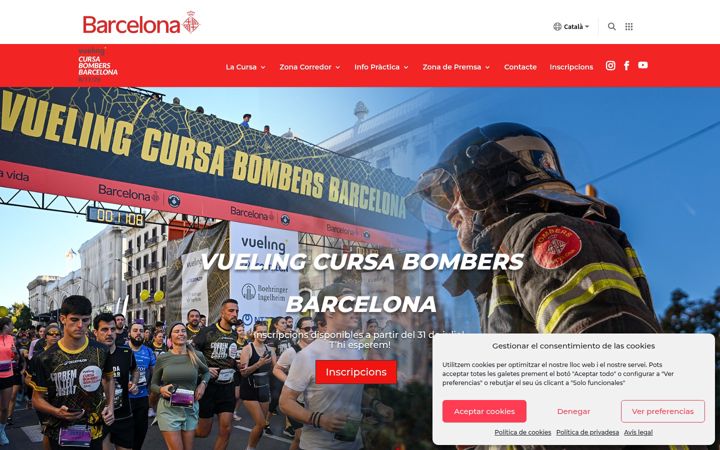 Screenshot of cursadebombers.barcelona