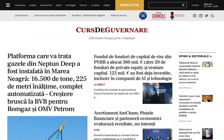 Screenshot of cursdeguvernare.ro