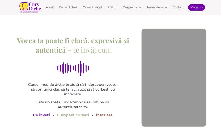 Screenshot of cursdictie.ro