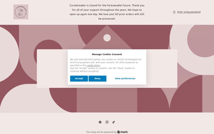 Screenshot of cursebreakerco.com