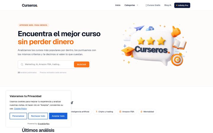 Posnetek zaslona curseros.net