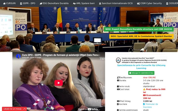 Screenshot of cursgdpr.ro