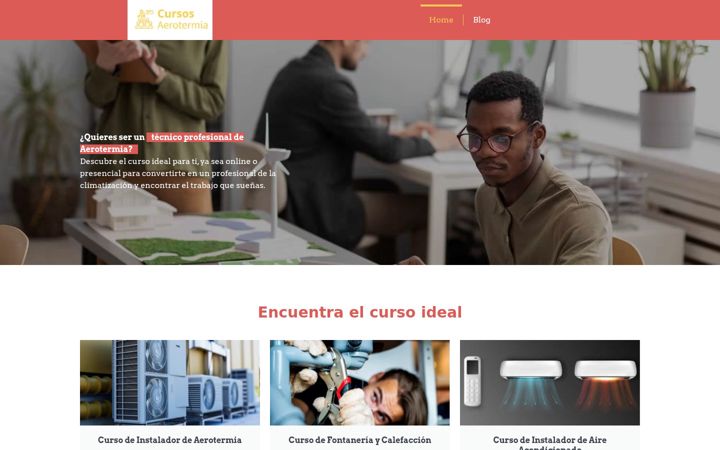 Screenshot of cursoaerotermia.es
