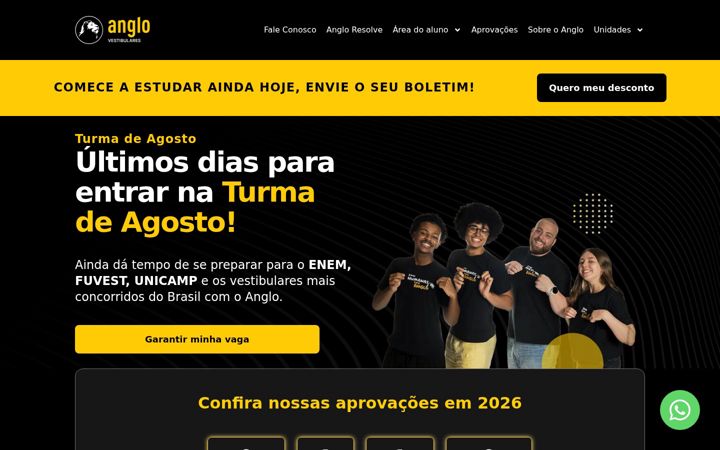 Screenshot ta' cursoanglo.com.br