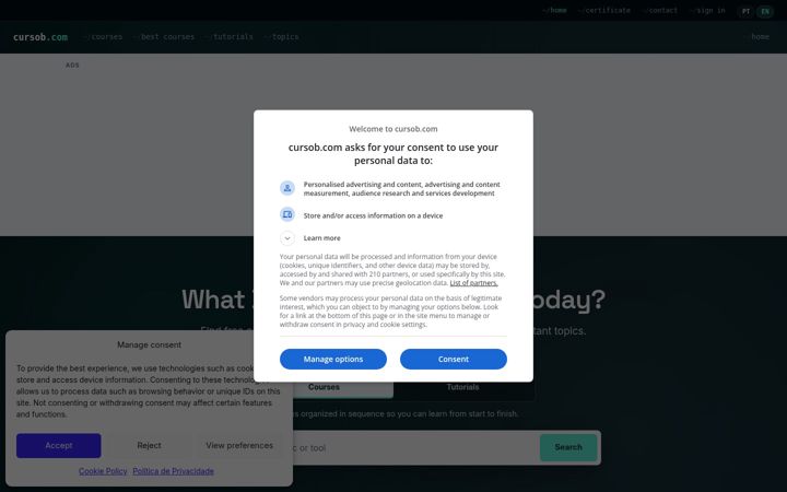Screenshot of cursob.com