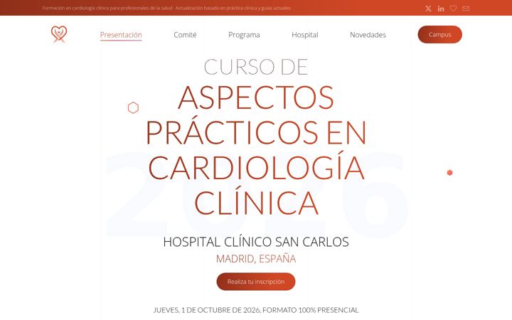 Screenshot of cursocardio.com