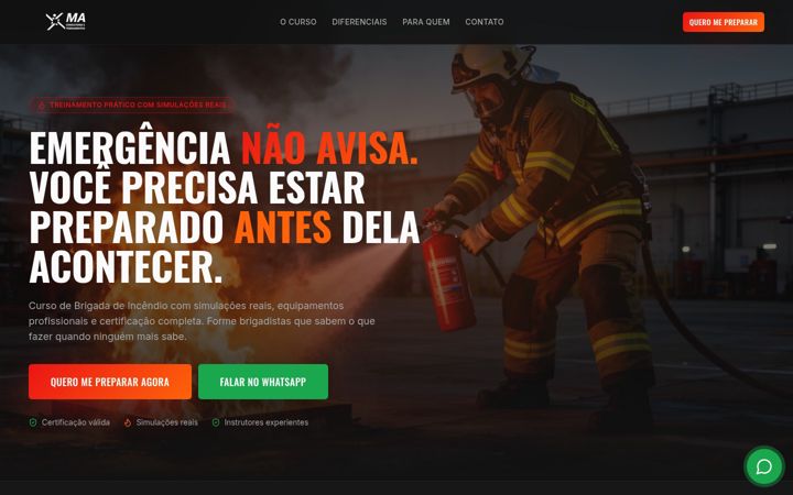 Screenshot of cursodebrigadista.com.br