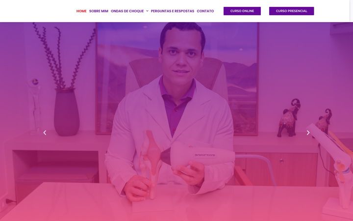 Screenshot of cursodeondasdechoque.com.br