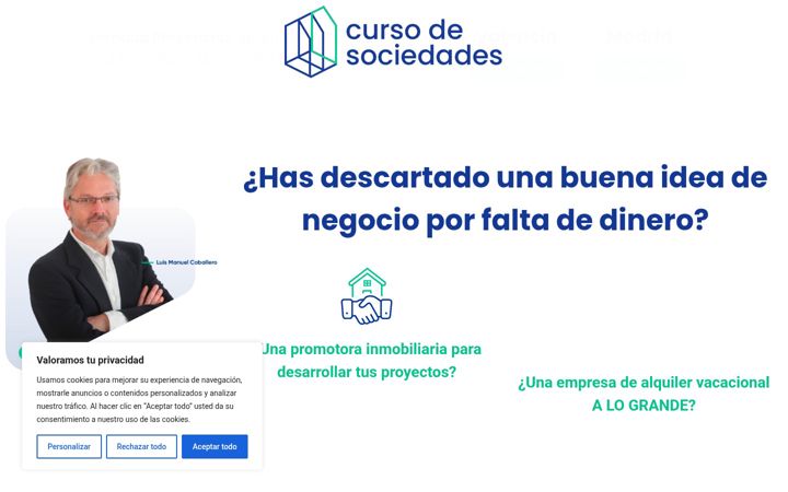 Screenshot of cursodesociedades.es