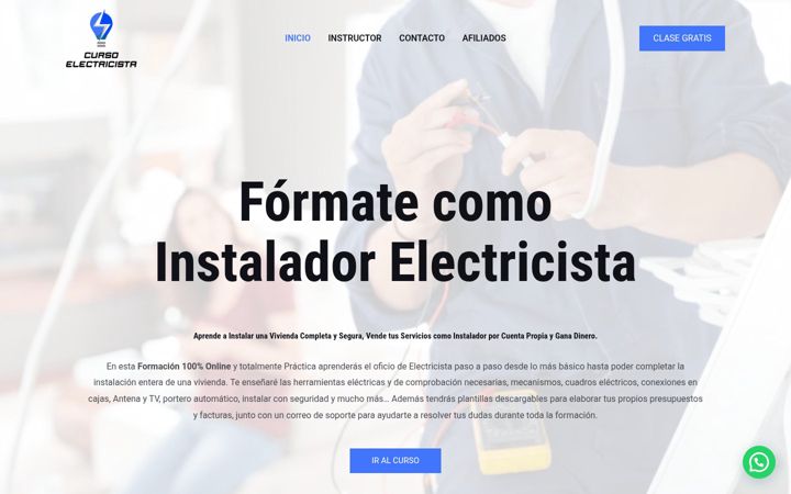 Screenshot of cursoelectricista.com