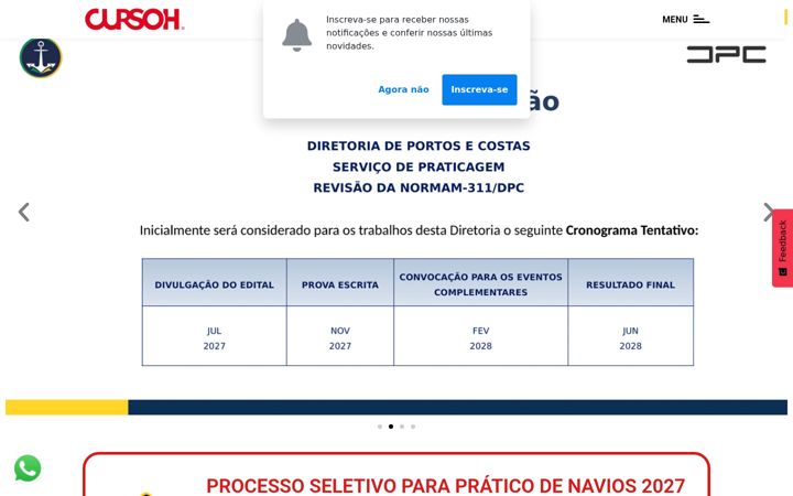 Screenshot di cursoh.com.br